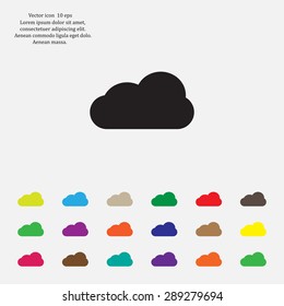 cloud icon, vector illustration