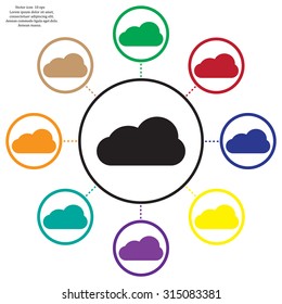 cloud icon, vector illustration