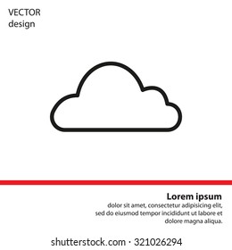 Cloud icon. Vector illustration