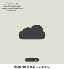 cloud icon, vector illustration