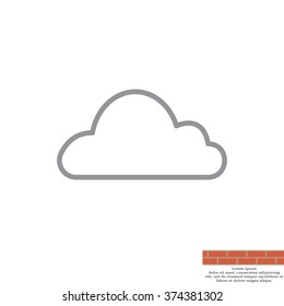 Cloud icon. Vector illustration