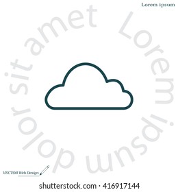 Cloud icon. Vector illustration