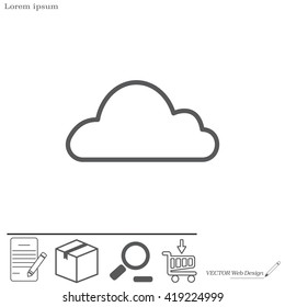 Cloud icon. Vector illustration