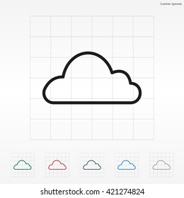 Cloud icon. Vector illustration