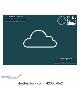 Cloud icon. Vector illustration