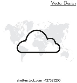 Cloud icon. Vector illustration