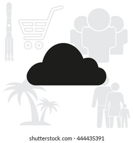 Cloud icon. Vector illustration