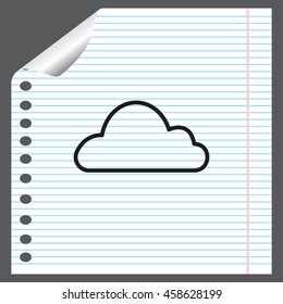 Cloud icon. Vector illustration