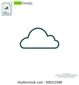 Cloud icon. Vector illustration