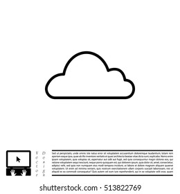 Cloud icon. Vector illustration