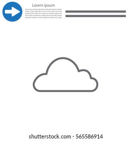 Cloud icon. Vector illustration