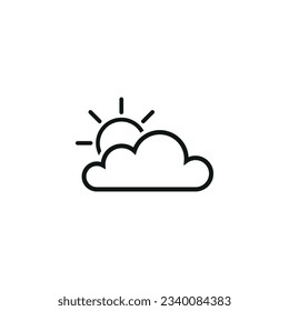 Ilustración vectorial de icono de nube. Icono nublado sobre fondo aislado. Concepto de la firma del clima.
