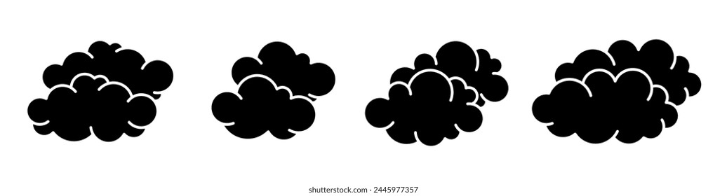 Cloud icon vector illustration collection. Cloud design. Stock vector.