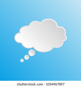 Cloud icon - vector illustration. Dream cloud isolated icon