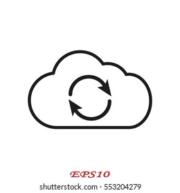 cloud, icon, vector illustration eps10