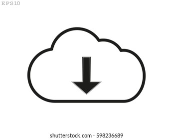 cloud, icon, vector illustration eps10