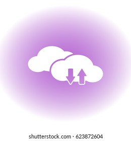 Cloud icon vector illustration. File technology cloud concept