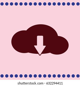 Cloud icon vector illustration. File technology cloud concept