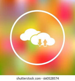 Cloud icon vector illustration. File technology cloud concept