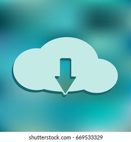 Cloud icon vector illustration. File technology cloud concept