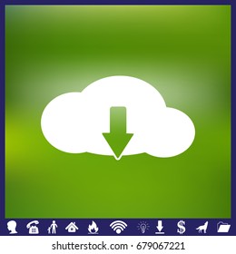 Cloud icon vector illustration. File technology cloud concept