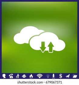 Cloud icon vector illustration. File technology cloud concept