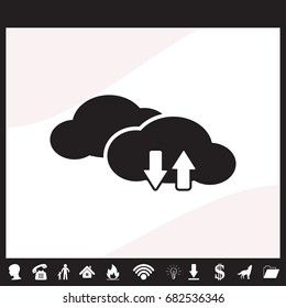 Cloud icon vector illustration. File technology cloud concept
