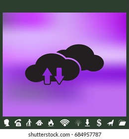 Cloud icon vector illustration. File technology cloud concept