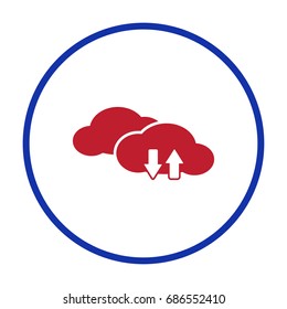 Cloud icon vector illustration. File technology cloud concept
