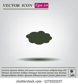 cloud icon, vector illustration. Flat design style