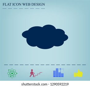 cloud icon, vector illustration. Flat design style