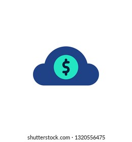 Cloud Icon Vector Illustration in Flat Style for Any Purpose