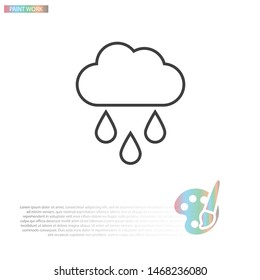 cloud icon, vector illustration. Flat design style