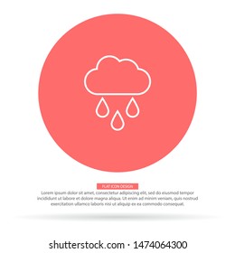 cloud icon, vector illustration. Flat design style