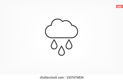 cloud icon, vector illustration. Flat design style