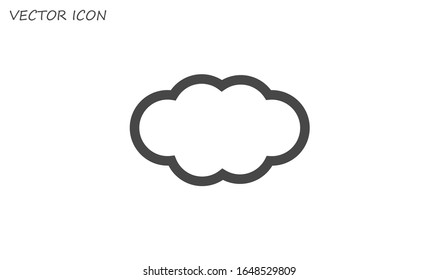 cloud icon, vector illustration. Flat design style