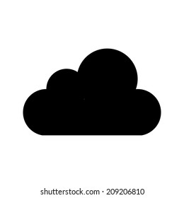 cloud icon, vector illustration. Flat design style