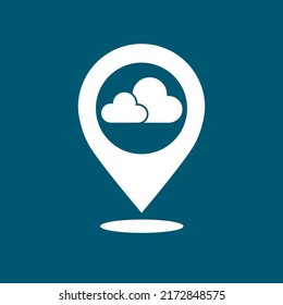 cloud icon, vector illustration. Flat design style