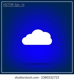 Cloud-Symbol, Vektorgrafik. Flachdesign-Stil