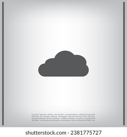 cloud icon, vector illustration. Flat design style