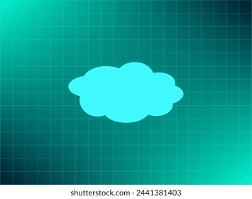 cloud icon, vector illustration. Flat design style