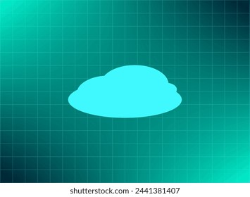 cloud icon, vector illustration. Flat design style