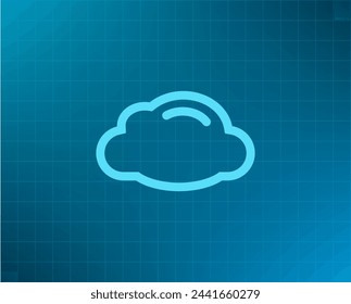 cloud icon, vector illustration. Flat design style