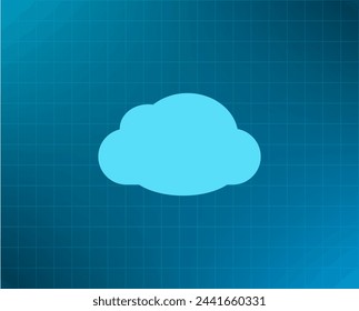 cloud icon, vector illustration. Flat design style