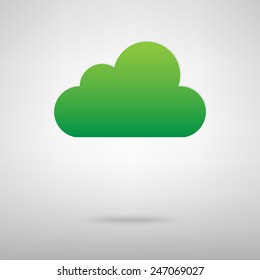 cloud icon, vector illustration. Flat design style
