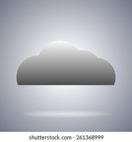 cloud icon, vector illustration. Flat design style