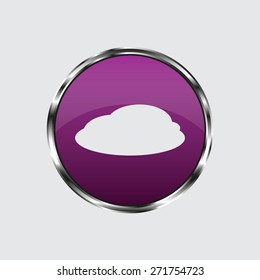 cloud icon, vector illustration. Flat design style