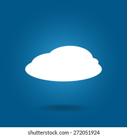 cloud icon, vector illustration. Flat design style