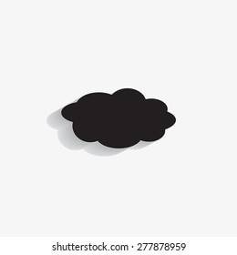 cloud icon, vector illustration. Flat design style