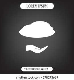 cloud icon, vector illustration. Flat design style